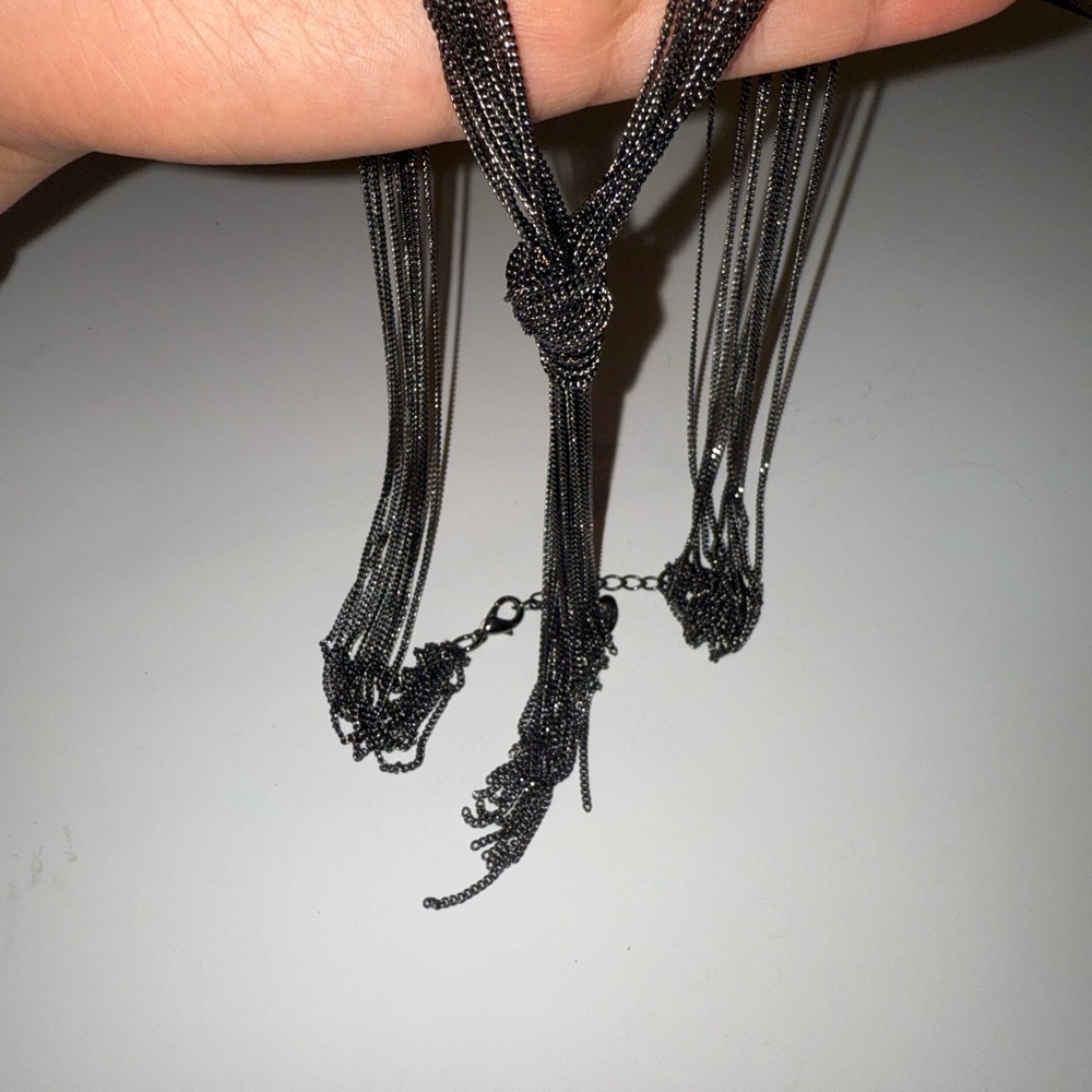 Elegant Black Multi-Strand Necklace